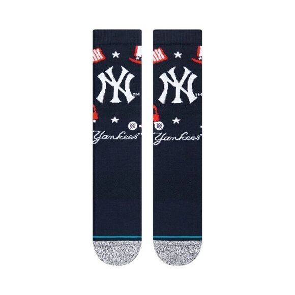 Stance MLB New York Yankees Landmark Crew Socks Navy Red USA Large L Infiknit - Picture 2 of 12